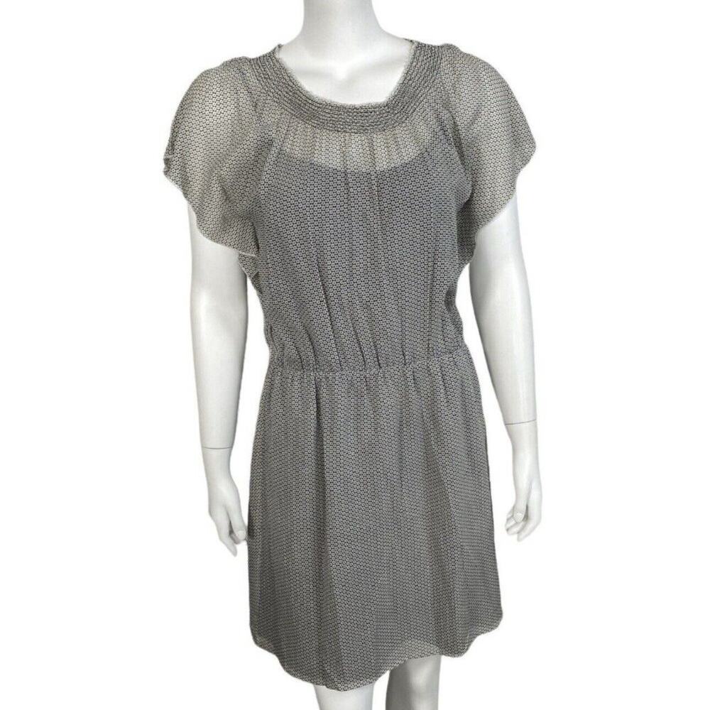 Madewell Silk Dress Medium Daisy Field Mini Flutter Sleeve Ditsy Floral Summer